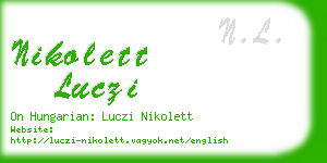 nikolett luczi business card